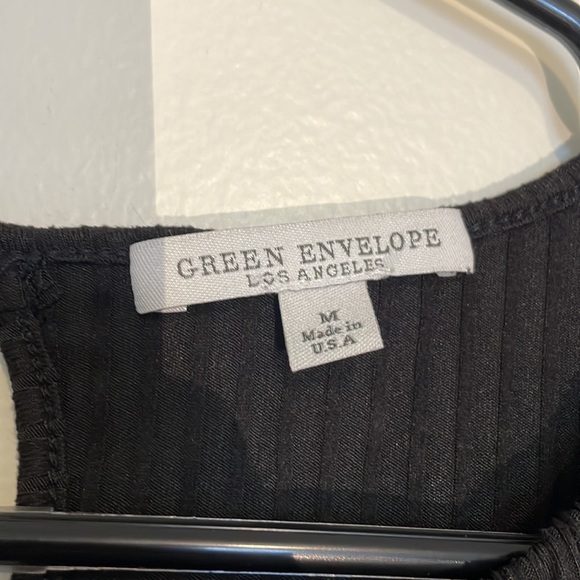 Green Envelope Long Sleeve Keyhole High Neck Thong Body Suit - Picture 8 of 11